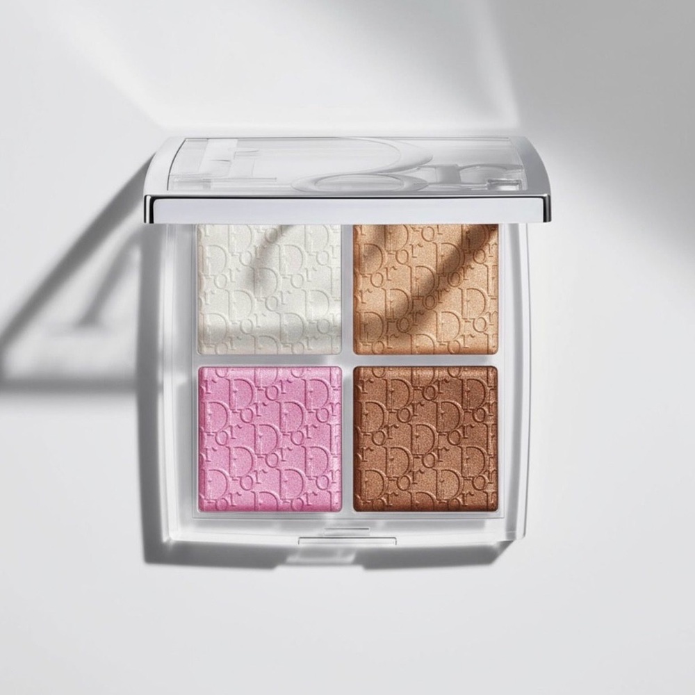 Dior Quad Highlighter Palette — White, Pink, Light Gold, Bronze